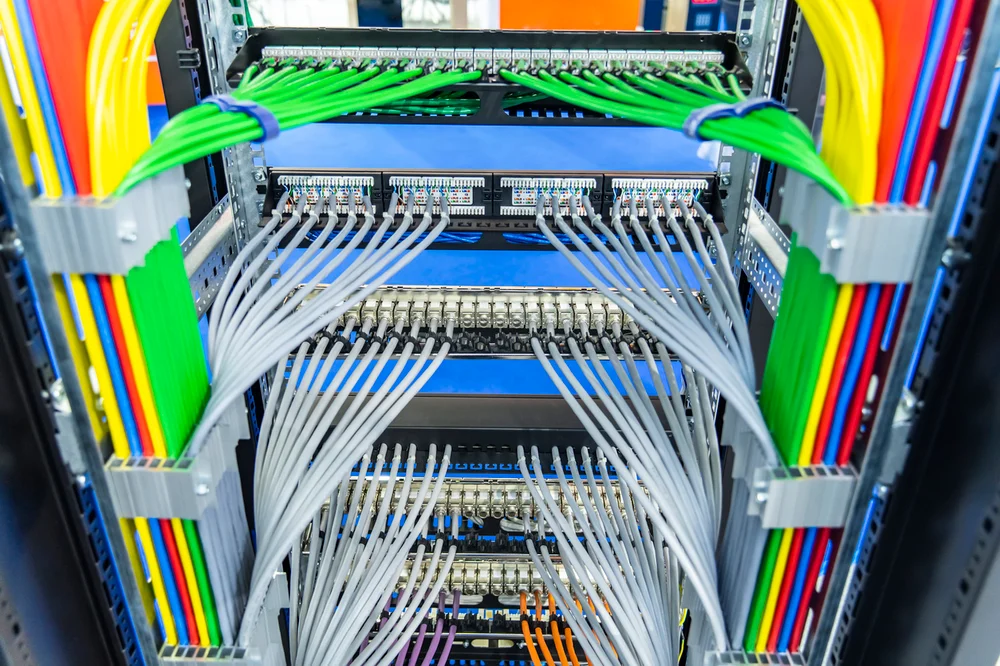 After: Organised rack cabling